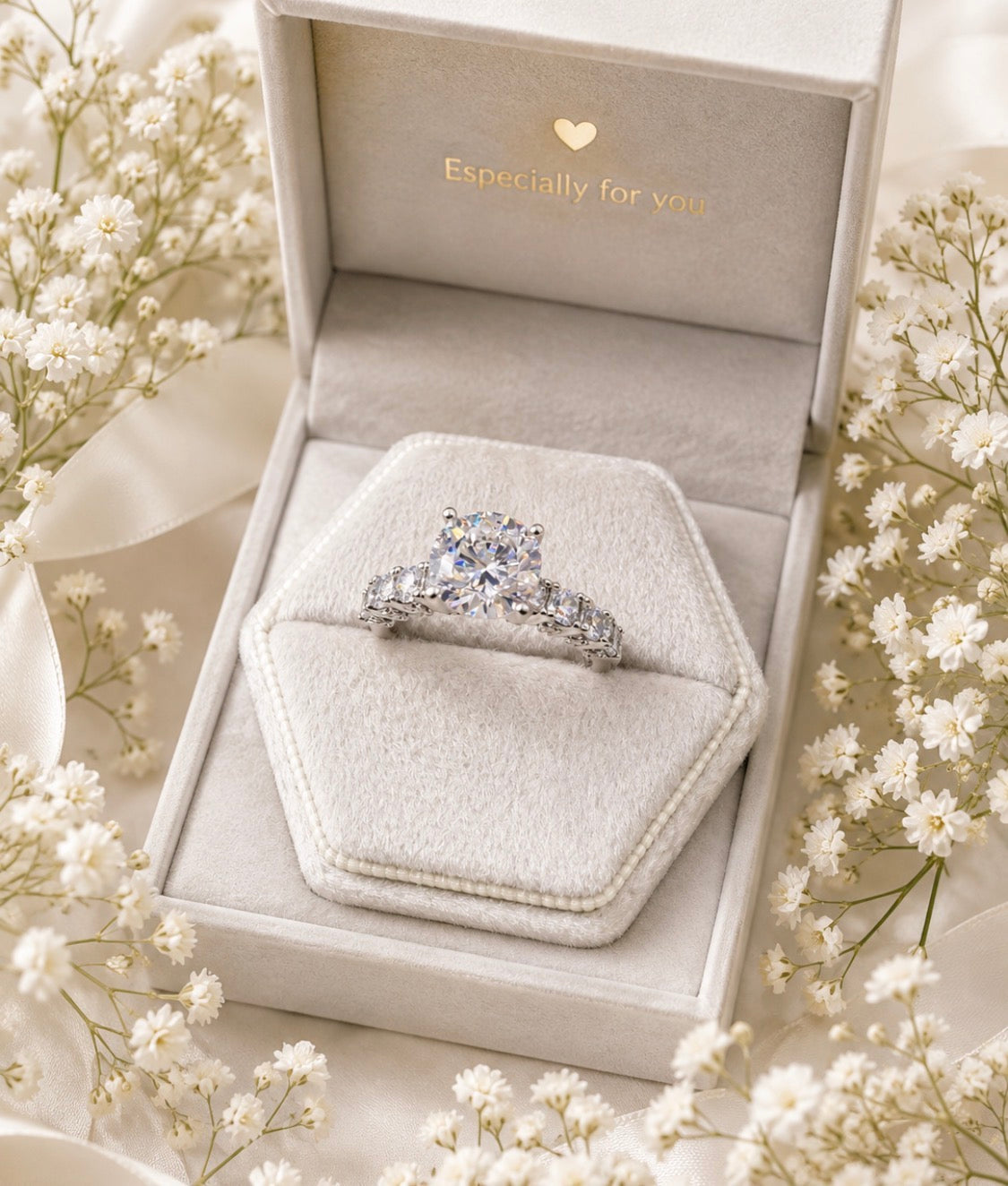 Round Crystal Statement Ring