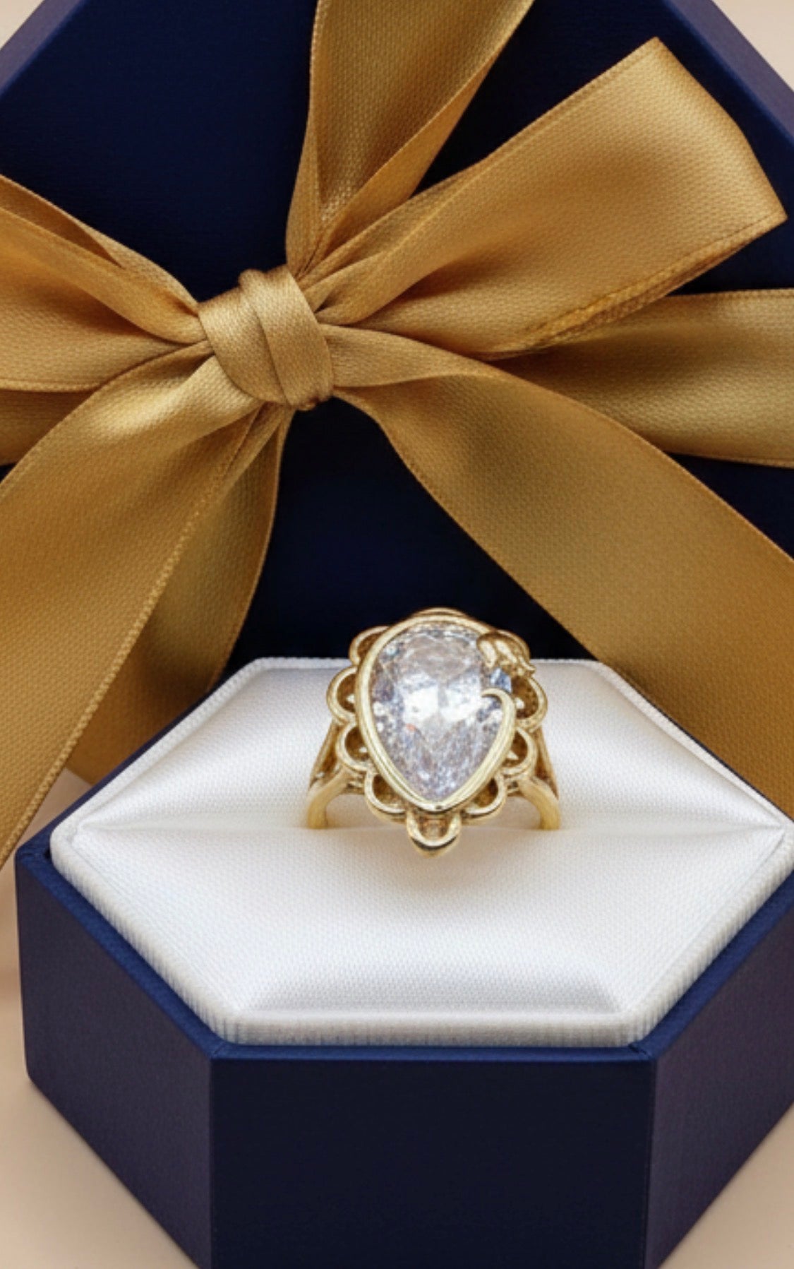 Pear Cut Statement Zirconia Ring