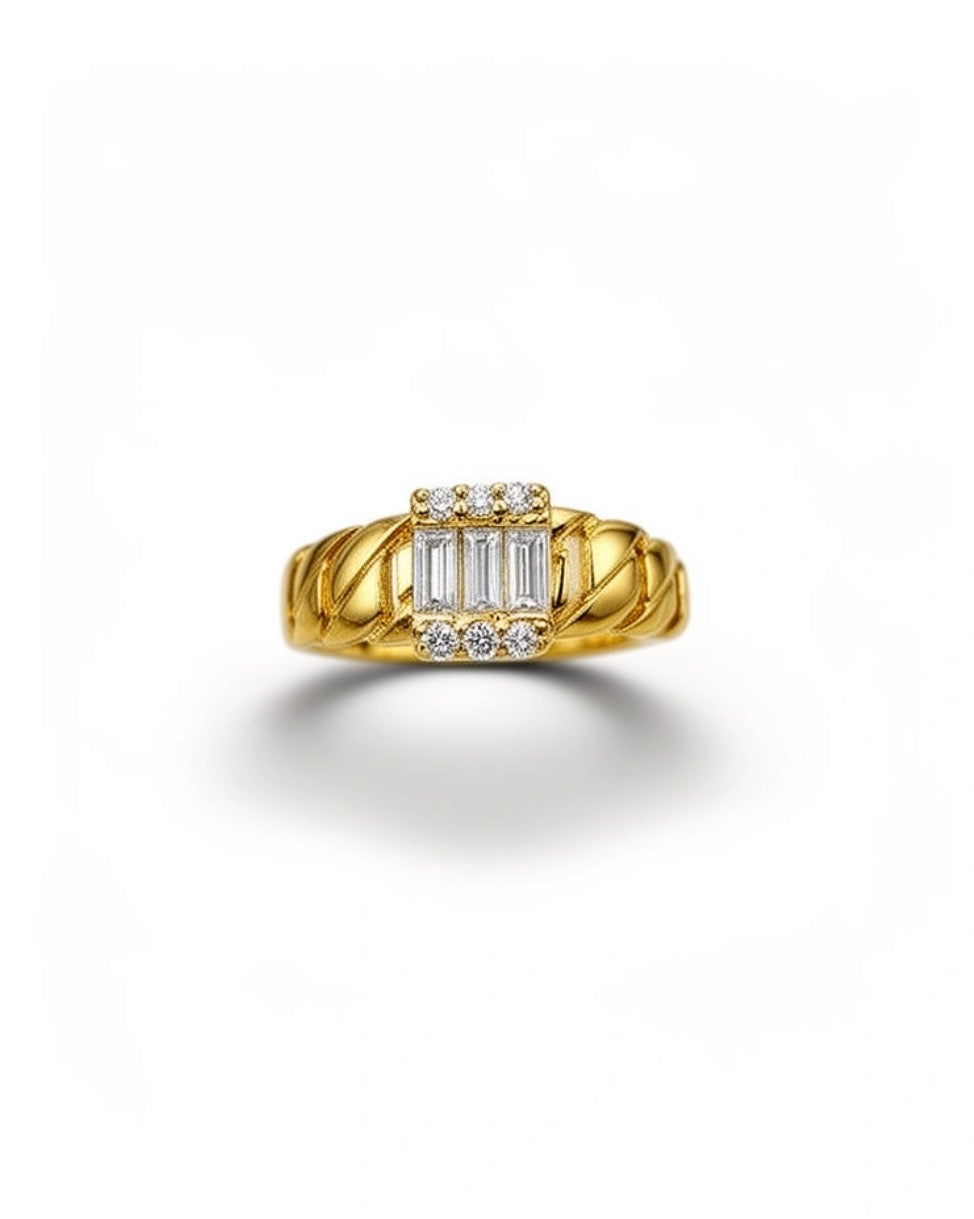 Baguette CZ Statement Ring