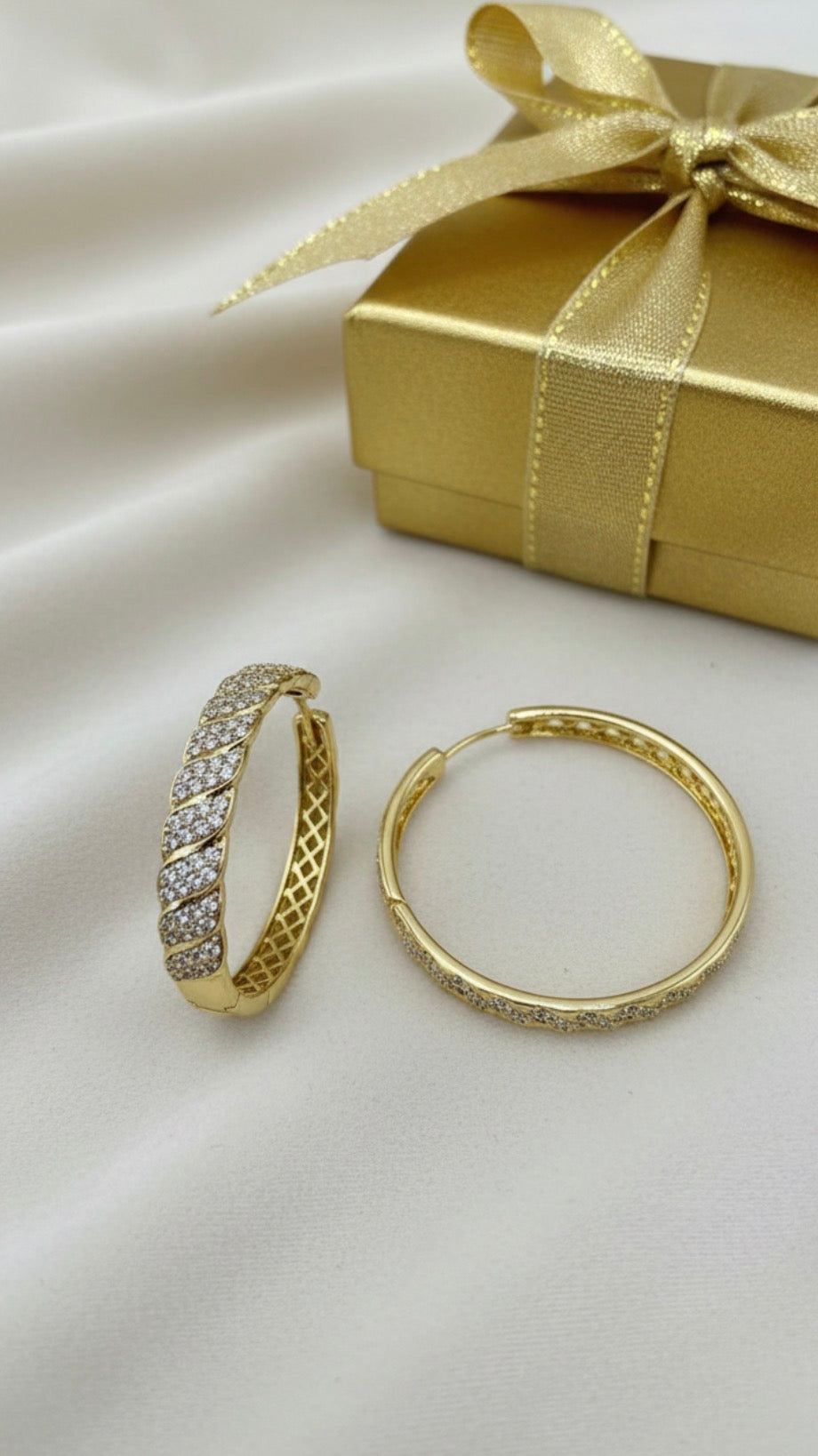 Zirconia Hoop Earrings