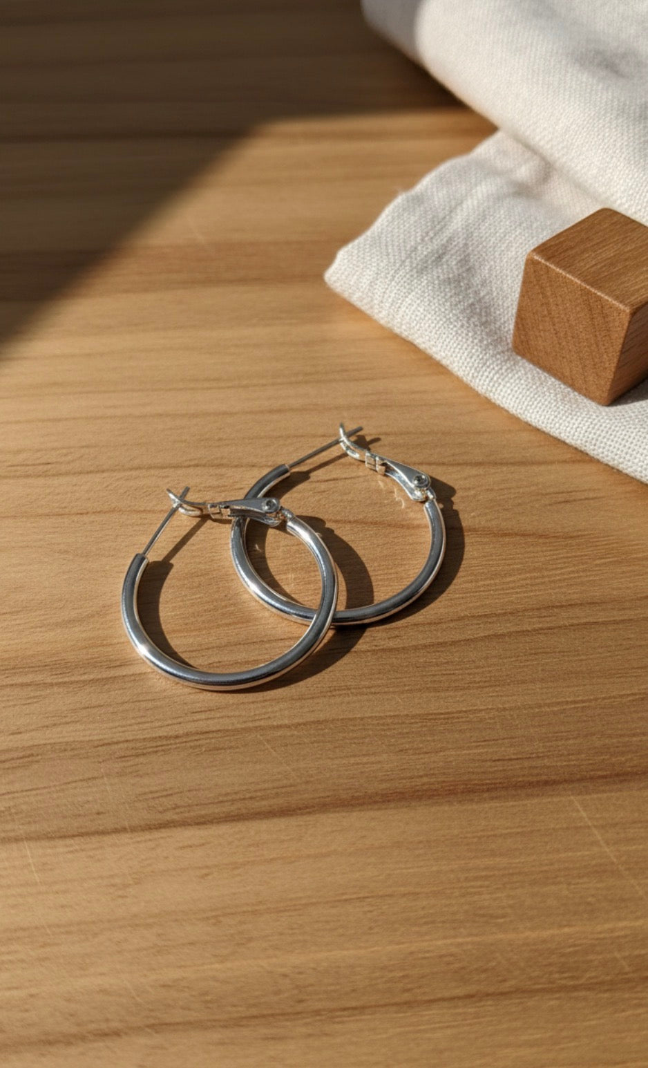 Classic Silver Hoop Earrings