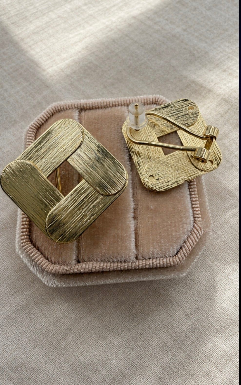 Texture Geometric Stud Earrings