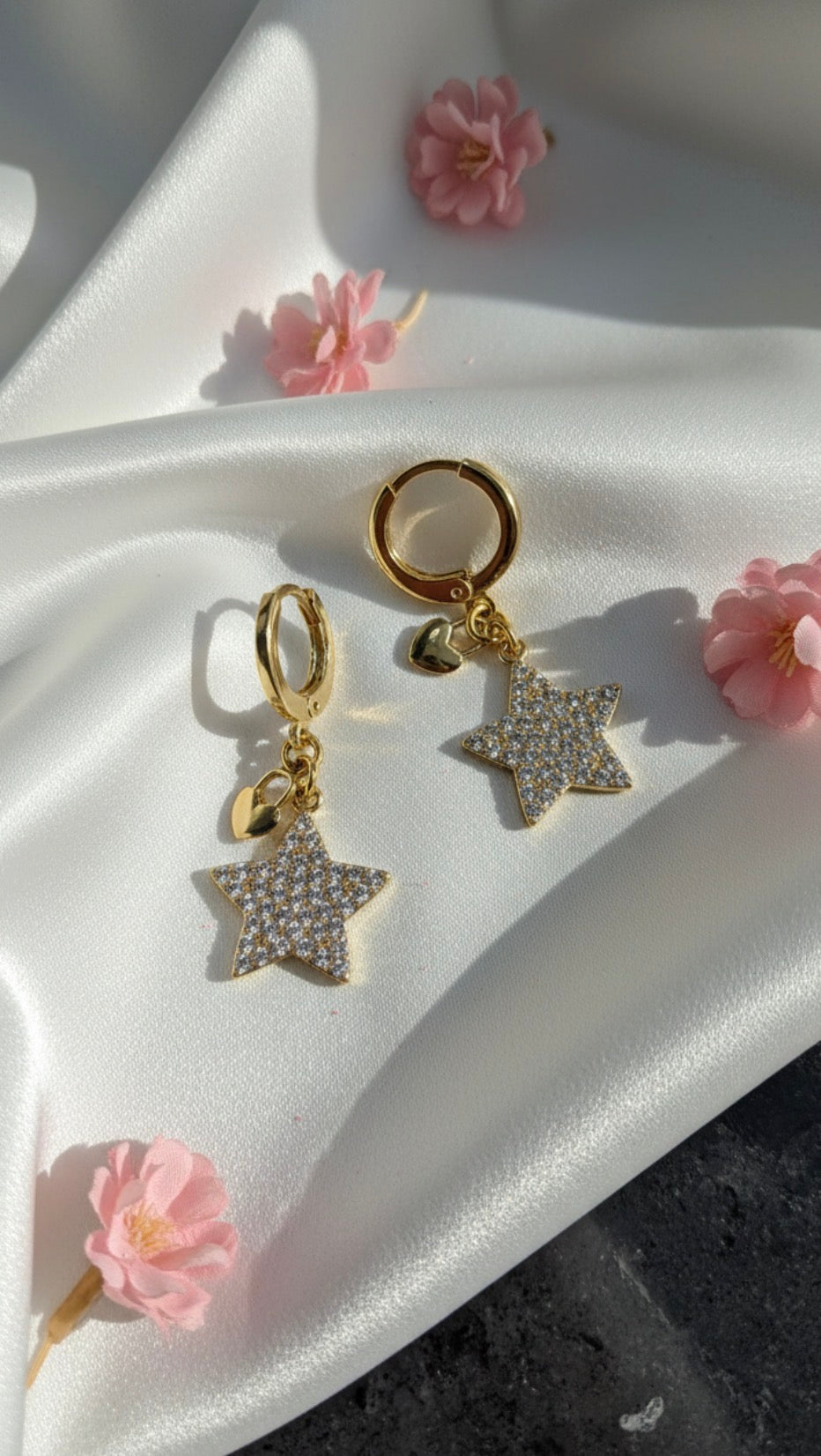 Star Charm Huggie Earrings