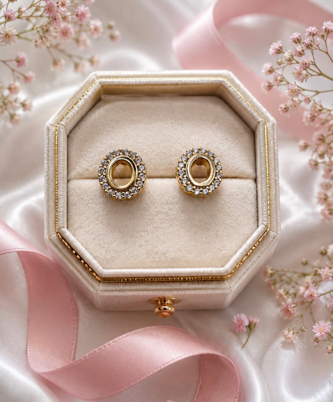Oval Hallo mini Stud Earrings
