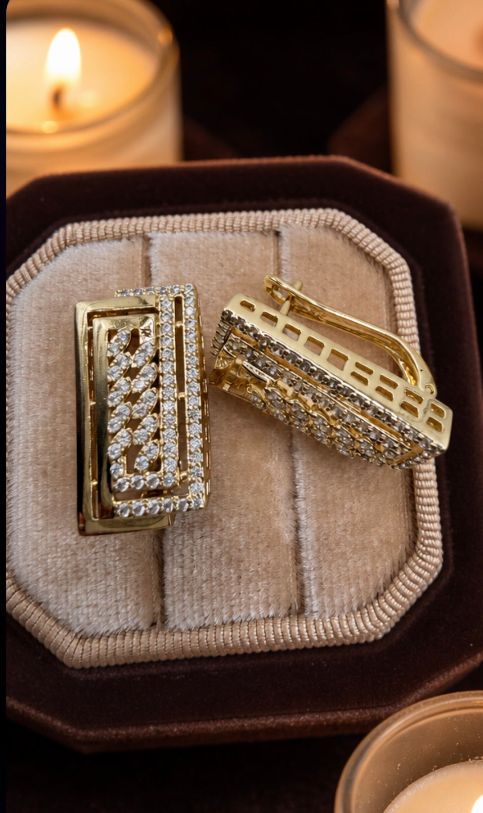 Rectangle Link Statement Earrings