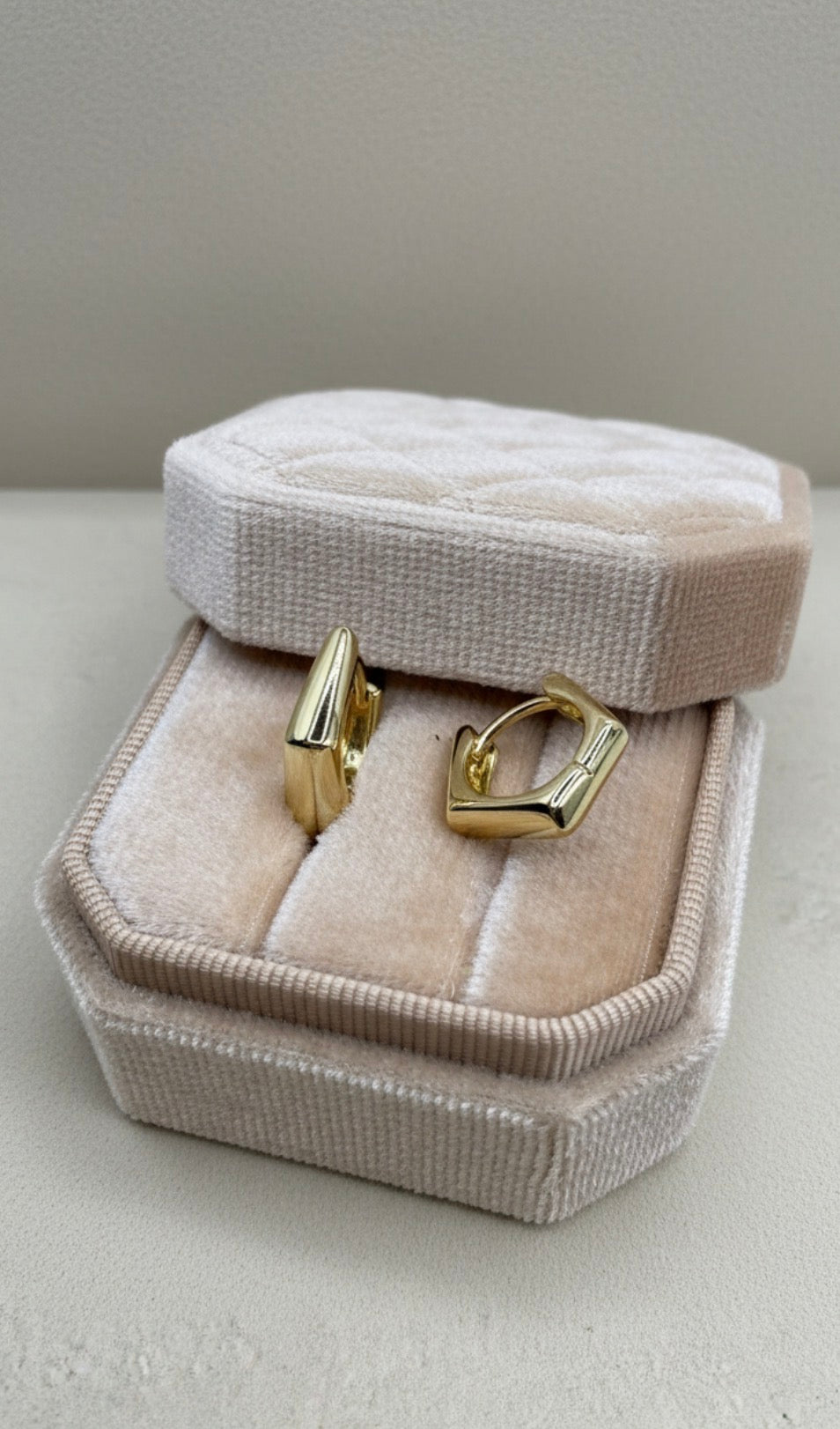 Geometric Huggie Earrings