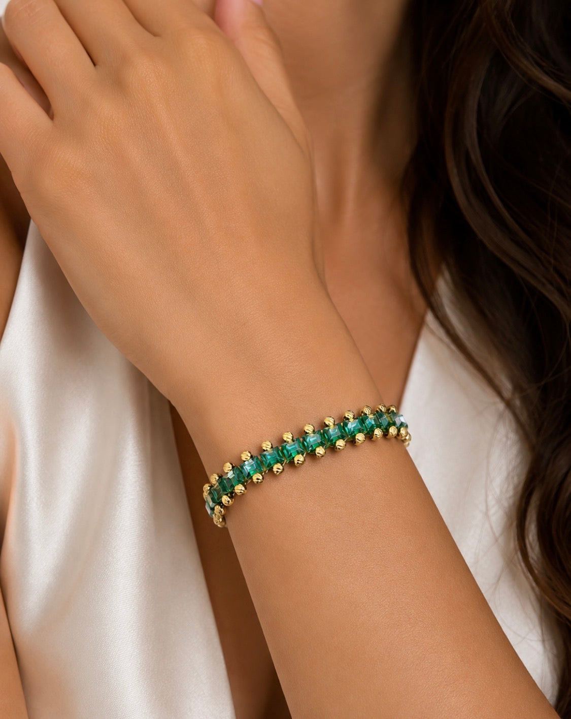 Green Stretch Bracelet