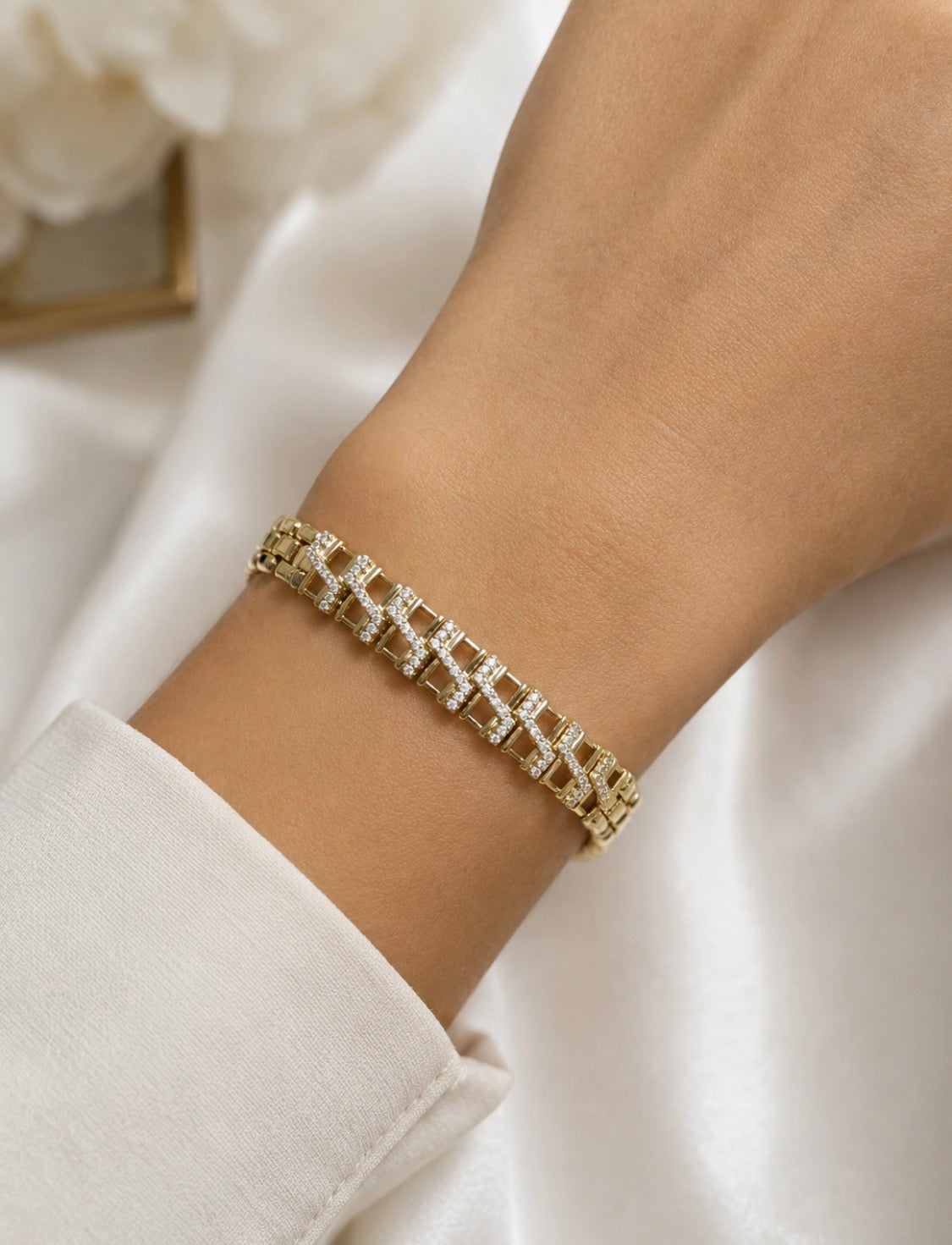 Zirconia Geometric Bracelet