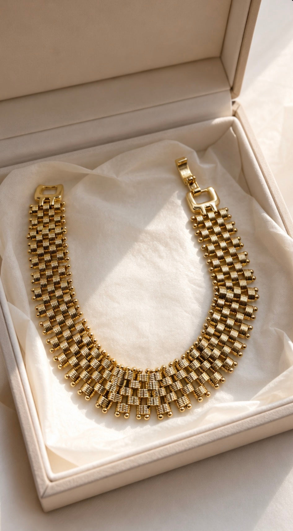 Gold textured Bracelet