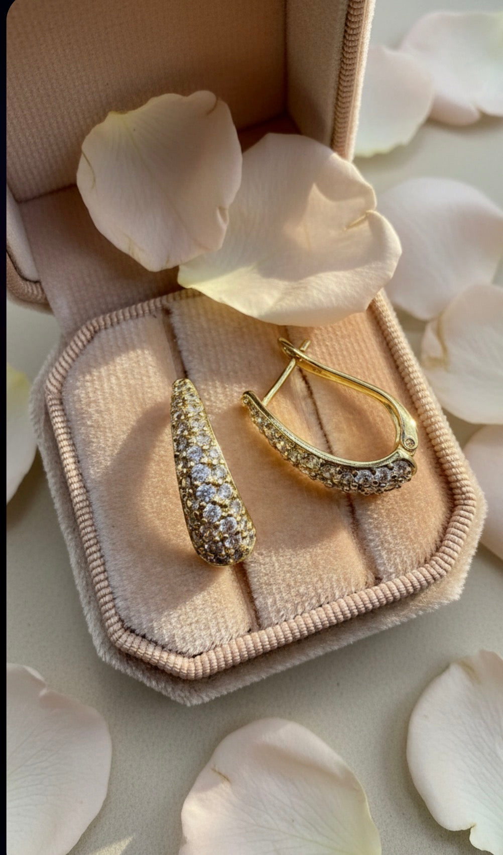 Pavé Zirconia Hoop Earrings