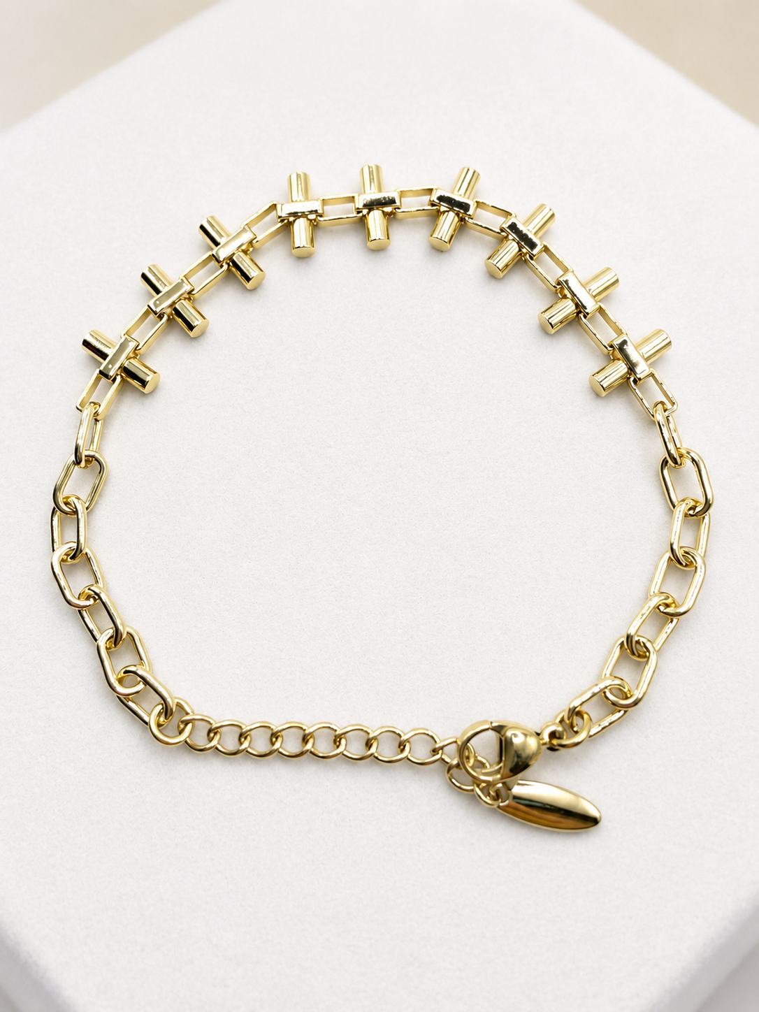 Modern Geometric Link Bracelet