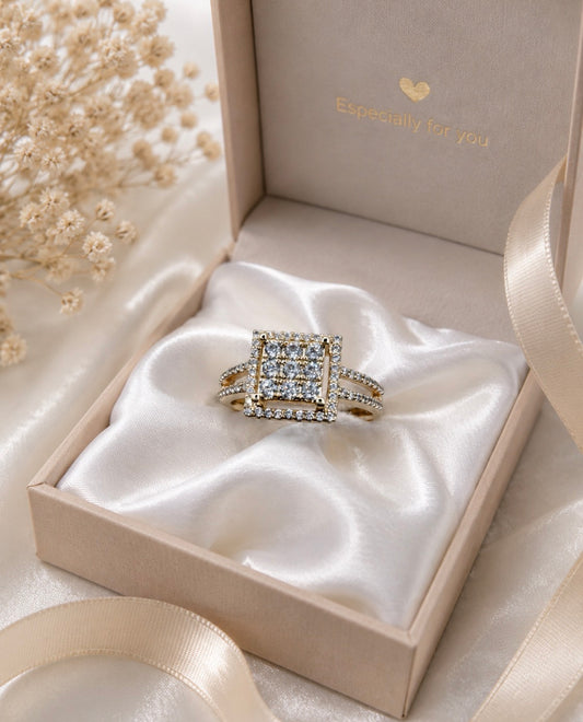 Square Sparkle Ring