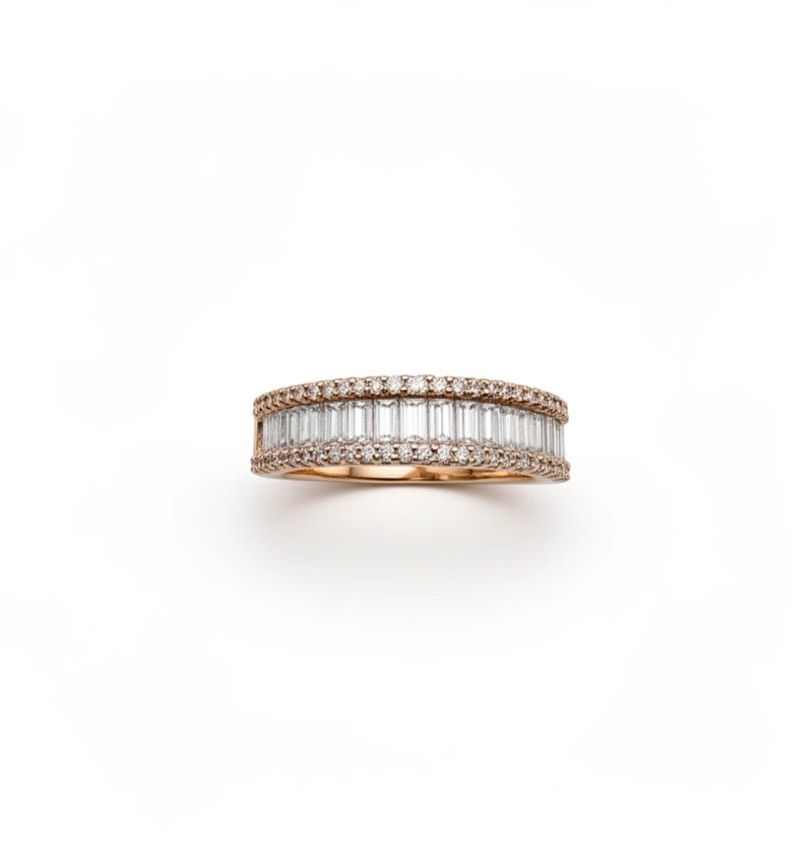 Baguette band ring