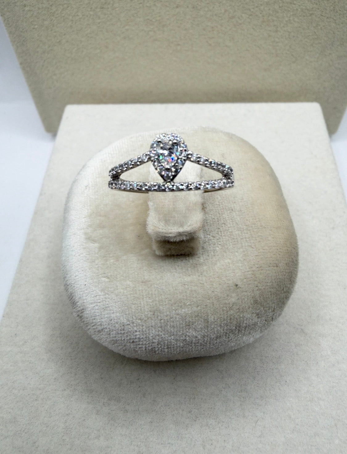 Pear Cut Zirconia Ring