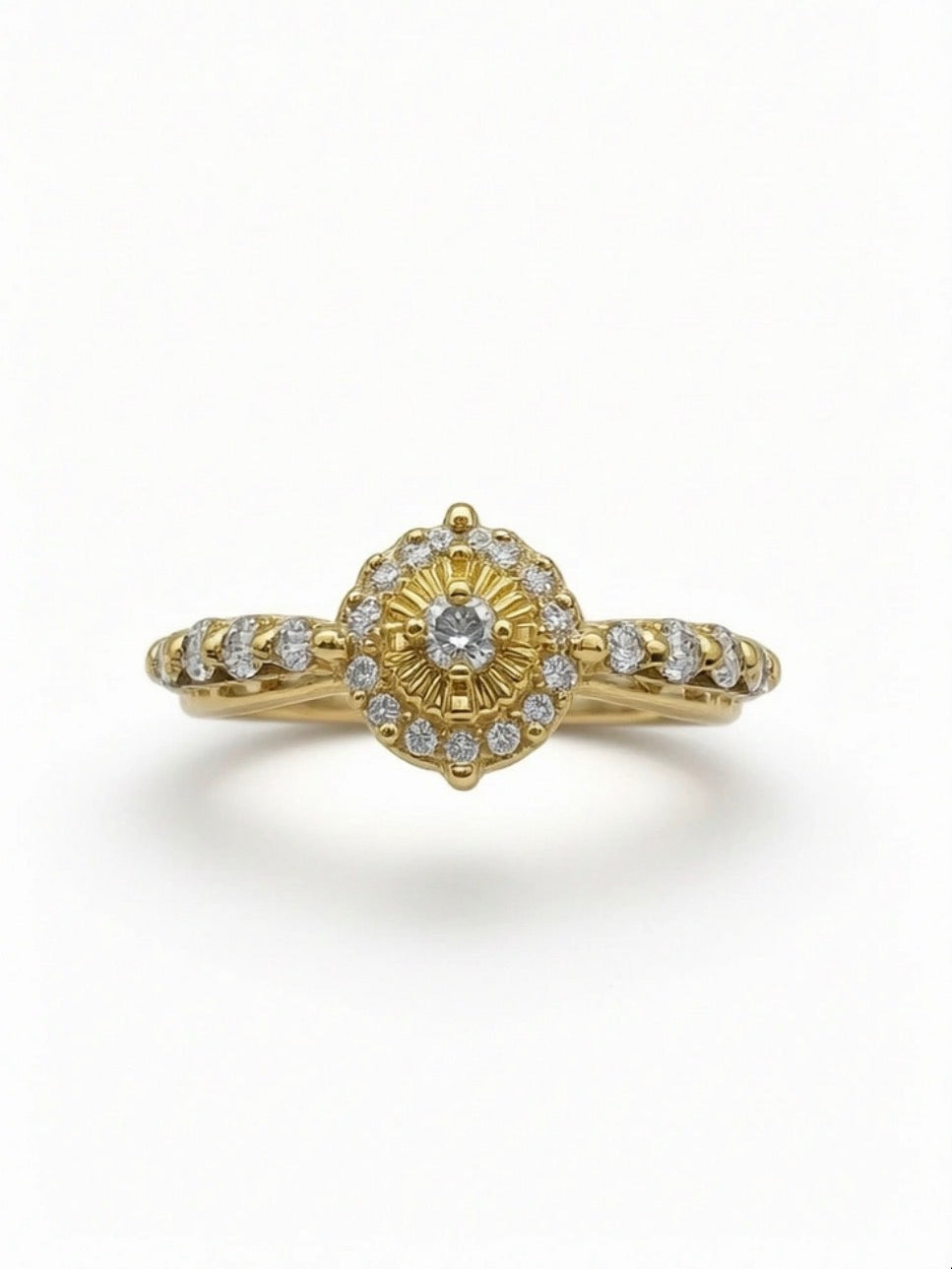 Vintage Halo Zirconia Ring
