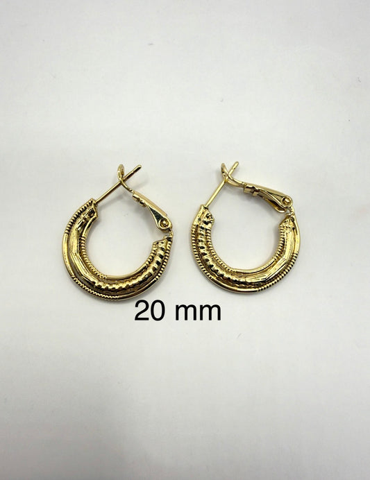 Textured Hoop Earrings