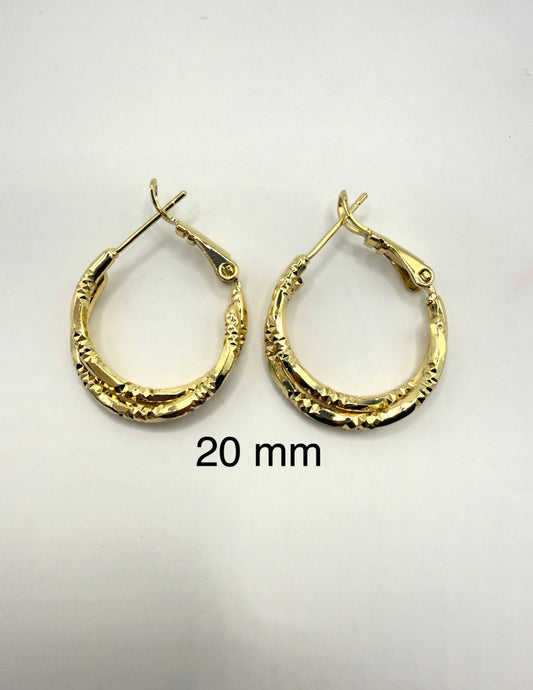 Textured Hoop Earrings