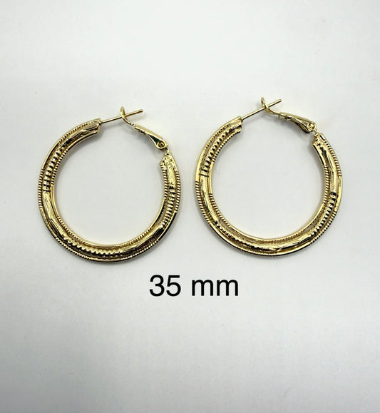 Textured Hoop Earrings