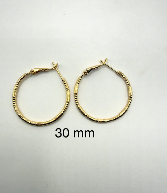 Textured Hoop Earrings