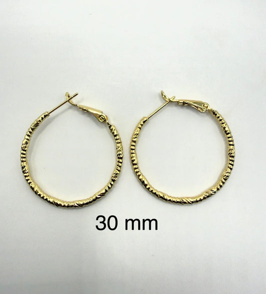 Textured Hoop Earrings