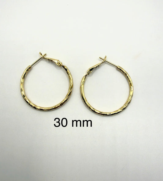 Textured Hoop Earrings