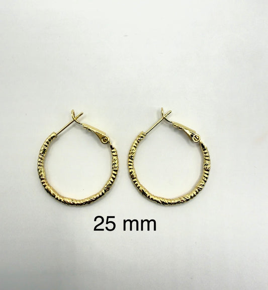 Textured Hoop Earrings