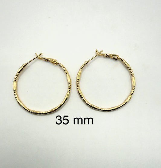 Textured Hoop Earrings