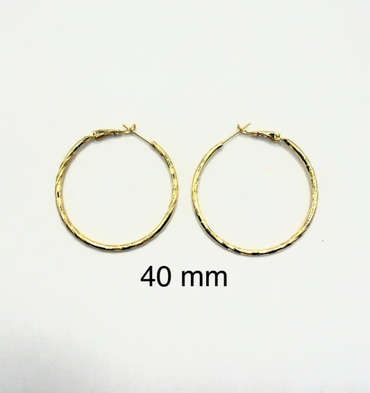 Textured Hoop Earrings