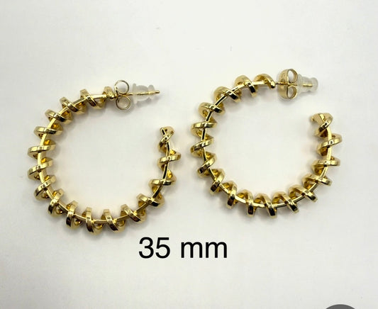 Spiral Hoop Earrings