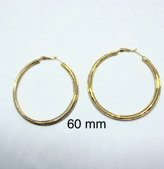 Textured Oversized Hoop Earrings