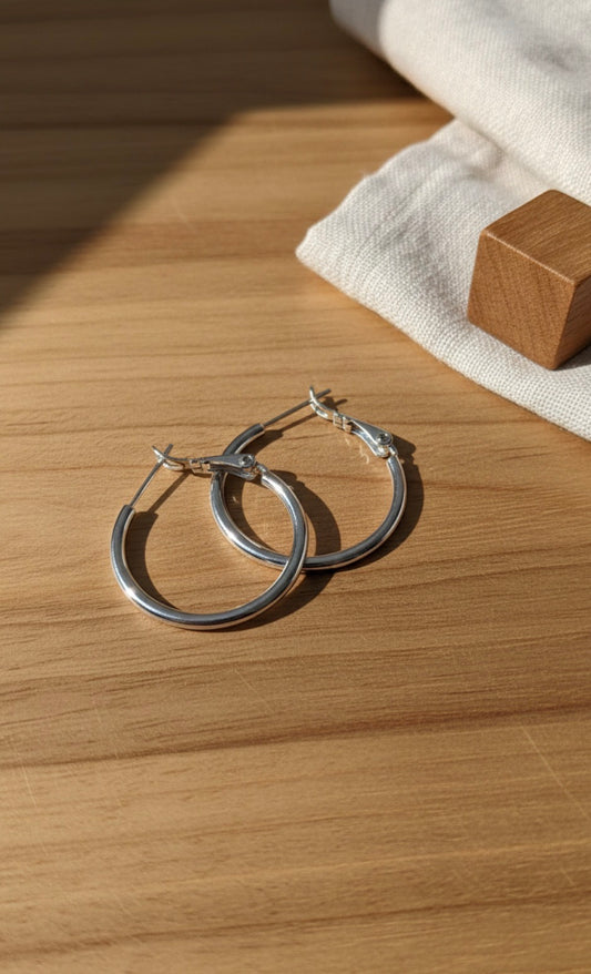 Classic Silver Hoop Earrings