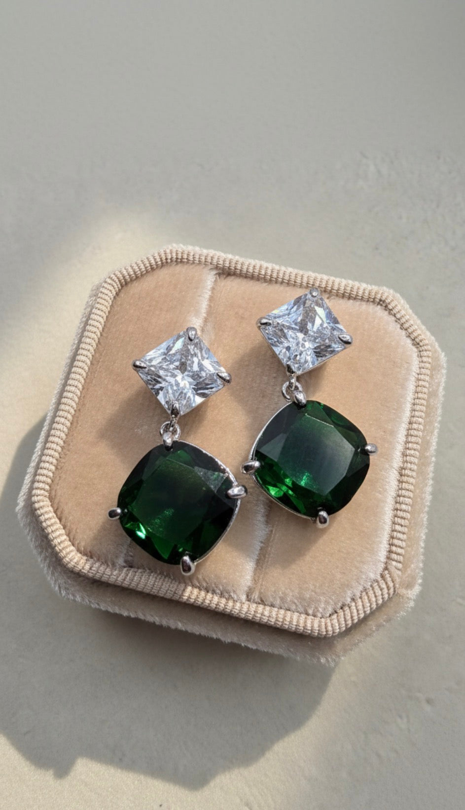 Green Drop Earrings