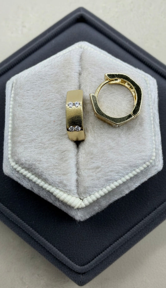 Geometric Huggie Earrings
