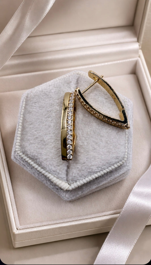 Marquise Hoop Earrings
