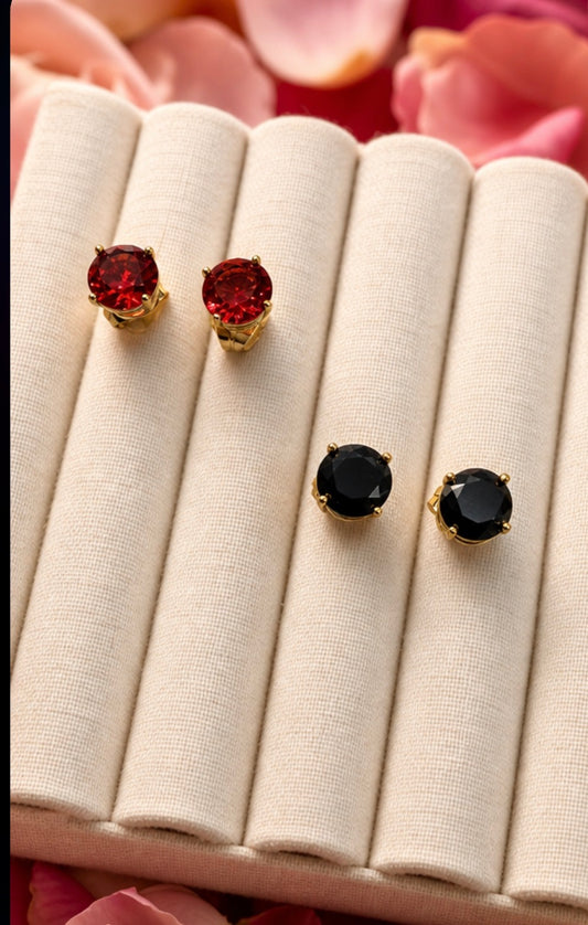Solitaire Stud Earrings