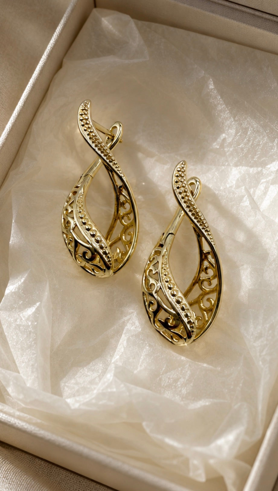 Filigree Teardrop Earrings
