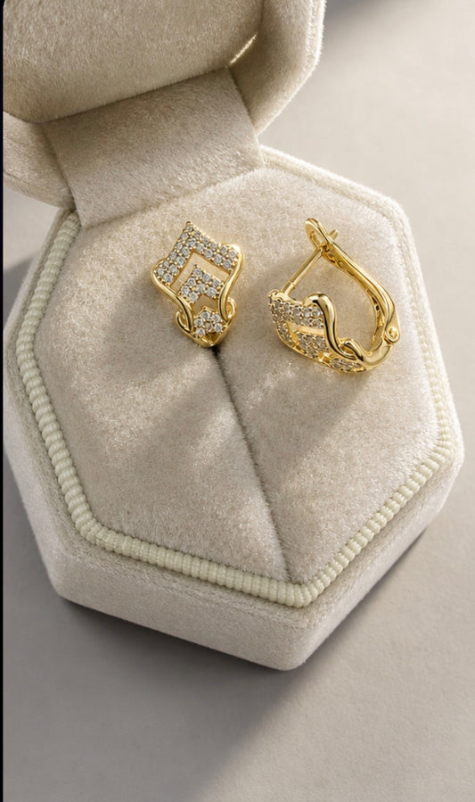 Geometric Huggies Earrings