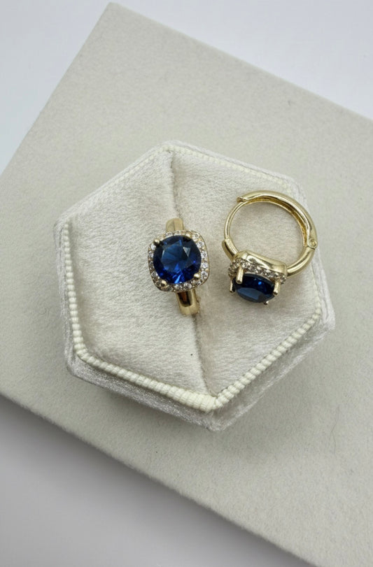 Blue Huggies Earrings