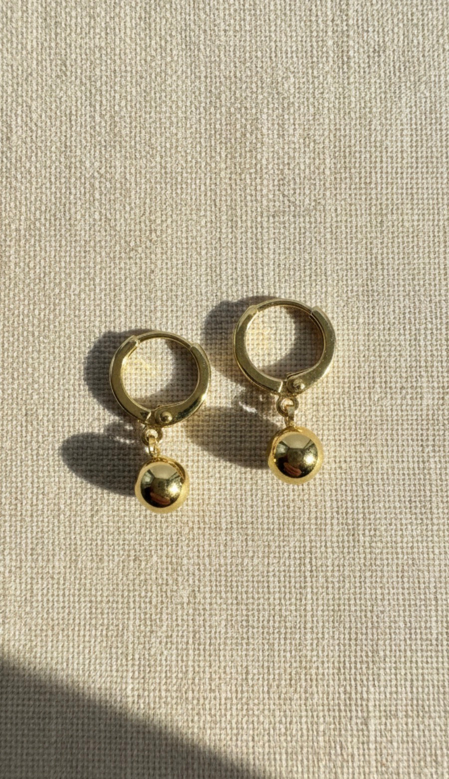 Ball Charm Huggie Earrings