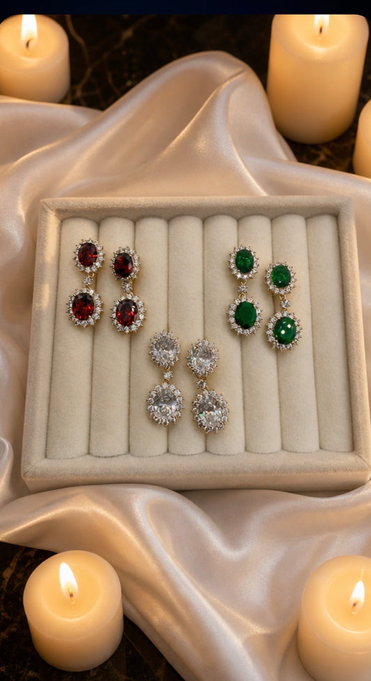 Halo Drop Earrings