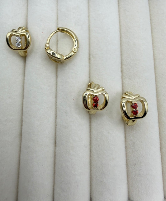 Apple Huggie Earrings