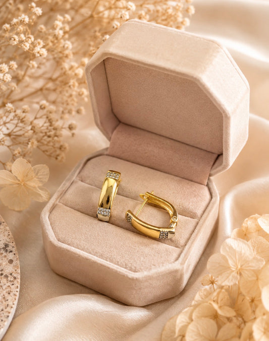 Zirconia Hoop Earrings