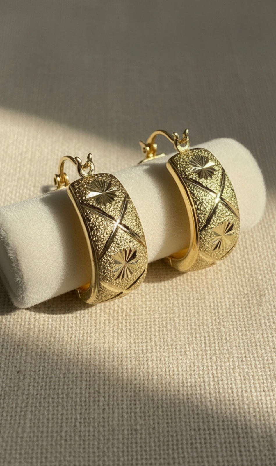 Textured Hoop Earrings