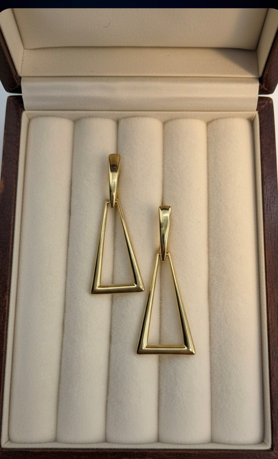 Geometric Triangle Drop Earrings