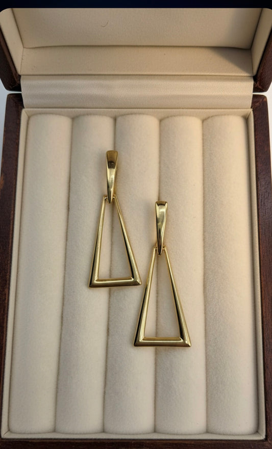Geometric Triangle Drop Earrings