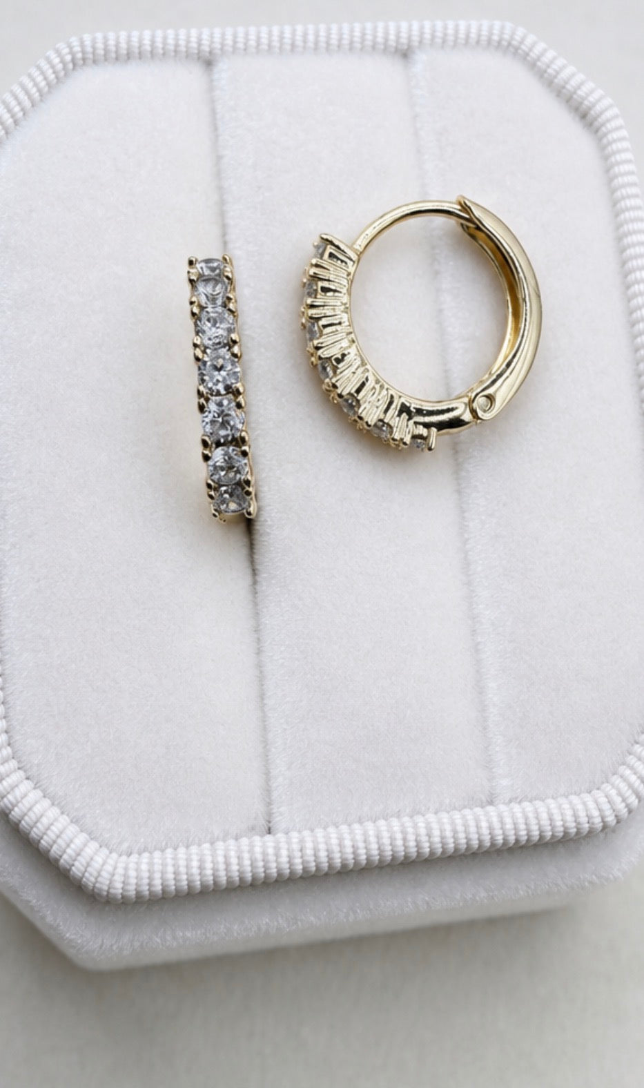 Classic Zirconia Huggie Earrings