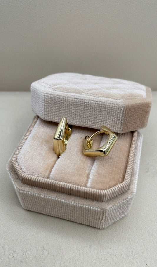 Geometric Huggie Earrings