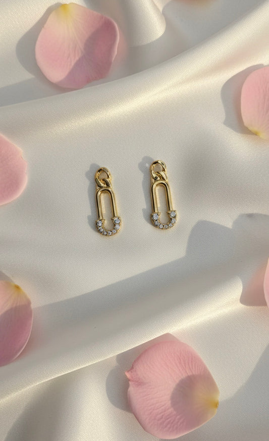 Safety Pin Stud Earrings