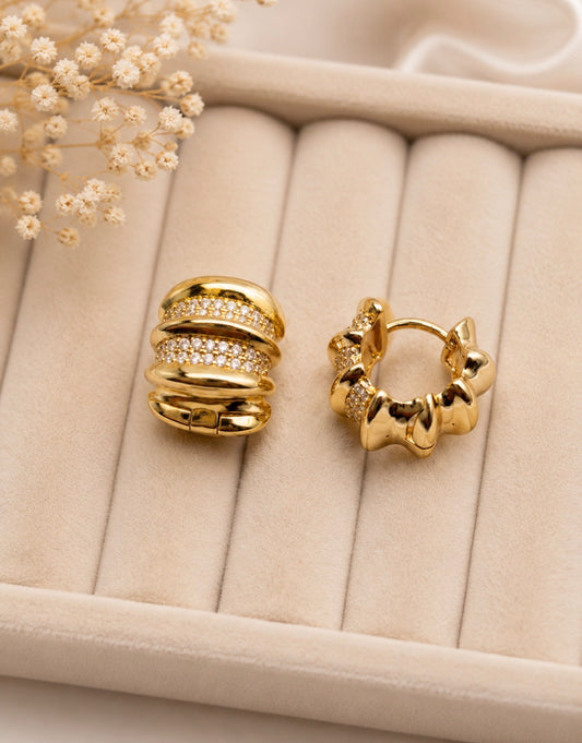 Chunky Huggies Earrings