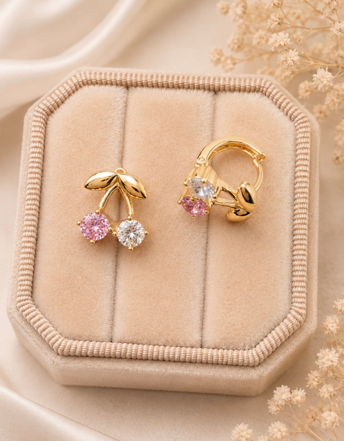 Cherry Huggie Earrings